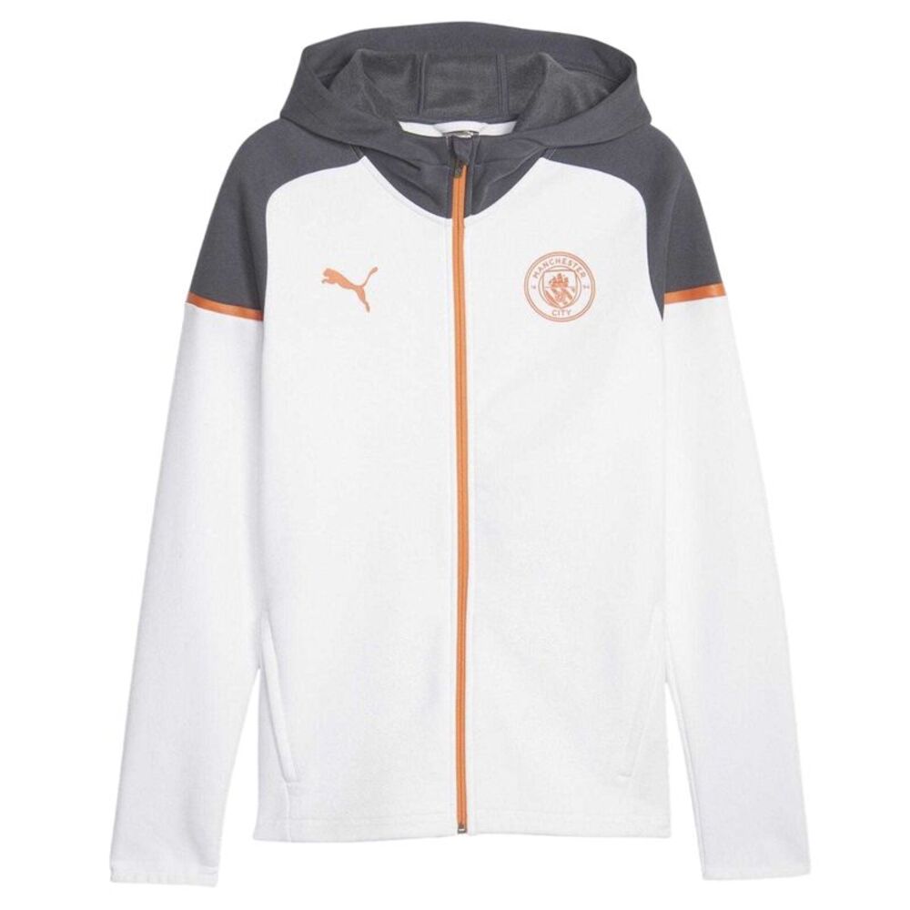 Puma Mens Casuals Manchester City FC Relaxed Fit Hoodie / Puma White